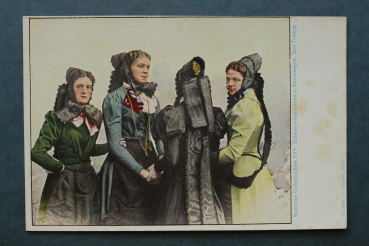 Ansichtskarte AK Badische Volkstrachten 1905-1925 Schwarzwälderinnen